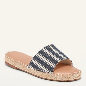 Old Navy Striped Textile Slide Sandals